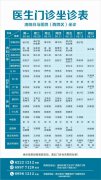 【6.8-6.14】洛阳白马医院医生门诊排班表