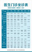 中秋不放假 | 【9.21-9.27】洛阳白马医院门诊医生坐诊表